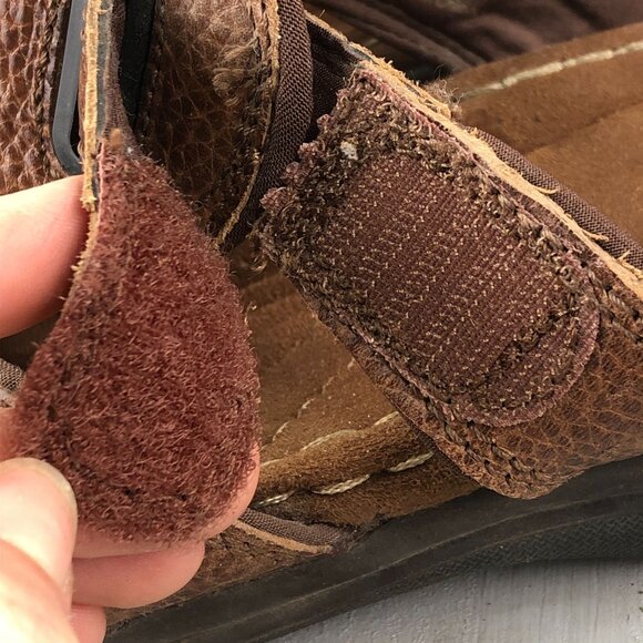 Earth Spirit Men's Size 13 Gelron 2000 Brown Leather Hook & Loop Casual Slides - Picture 6 of 15